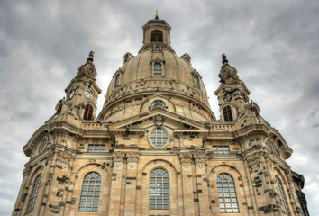 Fototapeta na wymiar Dresden church in HDR