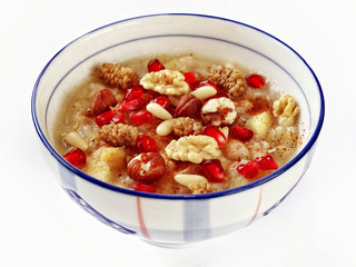 Wheat pudding with dried nuts and fruits (Asure)