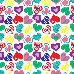 Colorful Hearts Pattern