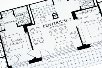 A floor plan focused on the living room