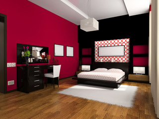 Interior to bedrooms