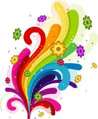 Floral Rainbow Design