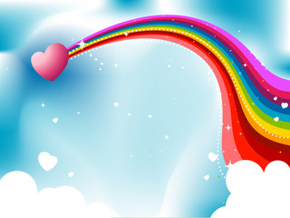 Rainbow and Heart Design