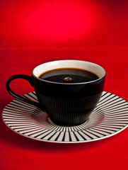 Coffee Cup on a red background