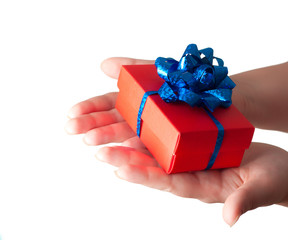 Hands giving a gift