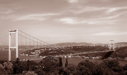 Bosphorus Bridge, marmara sea in istanbul, Turkey