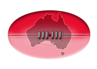 sherrin football used by aussie rules map australia