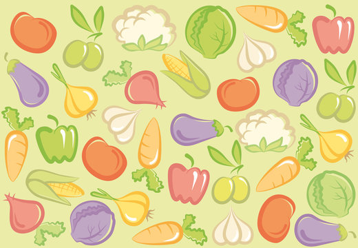 Seamless vegetable background