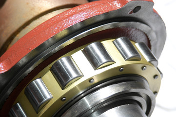 The shaft of an electric motor rotor, with bearing