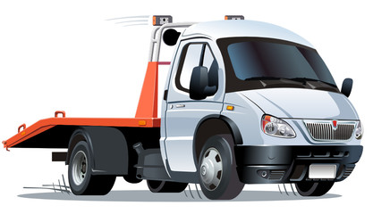 Vector cartoon tow truck