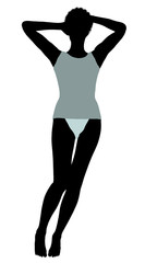 African American Lingerie Silhouette