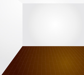 empty blank room with parquet