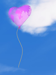 ballon with earth texture
