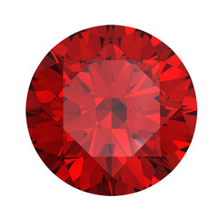 Red round shaped garnet