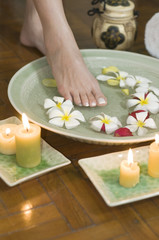 Obraz na płótnie Canvas Relaks aromaterapii spa dla stóp