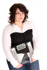 Frau mit Waage