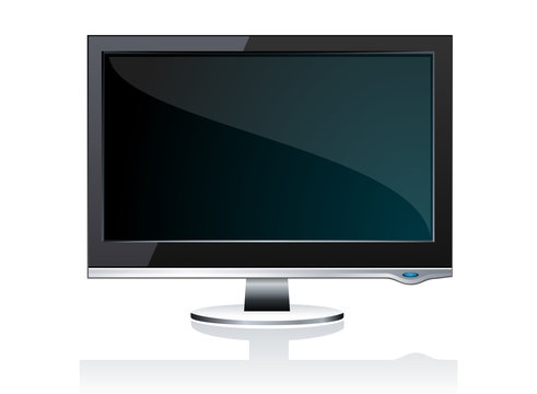 vector wide screen television isolated