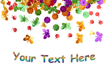 Spring confetti background