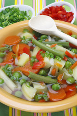 Diet vegetable soup.