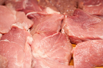 Sliced pork meat