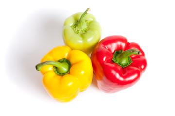 Various colored peppers