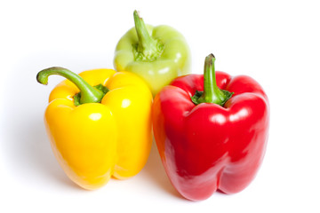 Various colored peppers