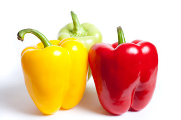 Various colored peppers