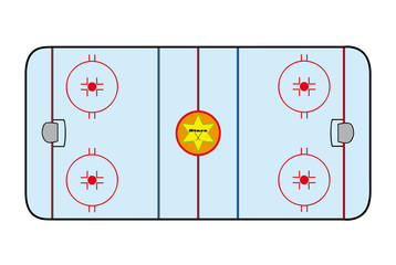 Naklejka premium Ice hockey field