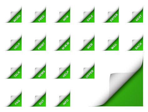 Illustration of a folded paper corners