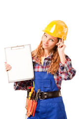 female construction worker