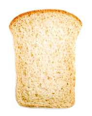 Hunk of bread isolated on the white background