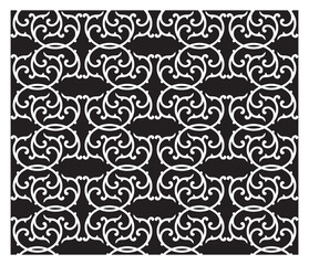 Black and White Ornamental Pattern.