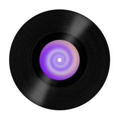 Detailed illustration of a vinyl record. - 19694696