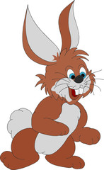 vector - happy rabbit isolated on background
