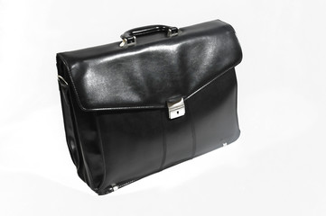 the black leather bag