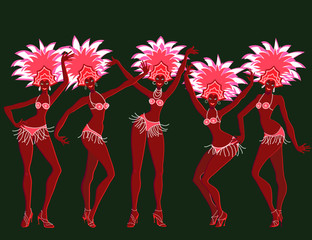Carnival  dancer - vector illustration