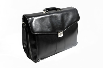 the black leather bag