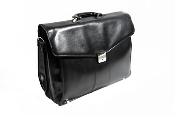the black leather bag