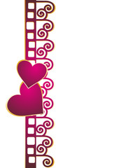 Decorative background with scene heart