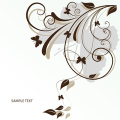 Abstract flowers background with place for your text