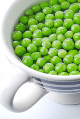 green peas in a cup