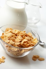 Breakfast with corn-flakes