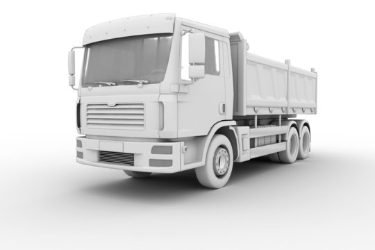 Dump Truck - isolated on white