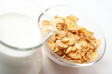 Breakfast with corn-flakes