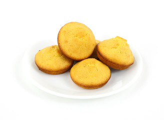 Fototapeta na wymiar Corn muffins on plate