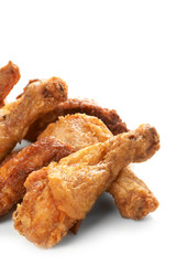 Chicken legs on the white