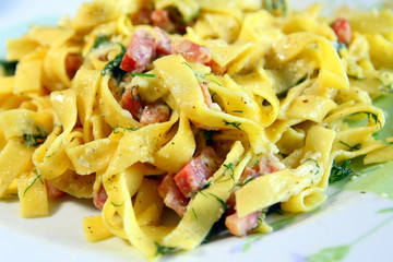 Assiette de tagliatelles