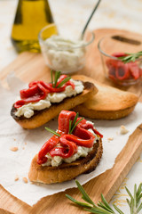 Bruschetta with bell pepper