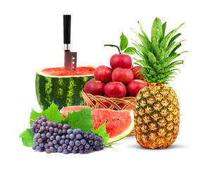 Colorful healthy fresh fruit