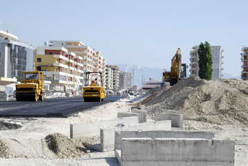 Straßenbaustelle